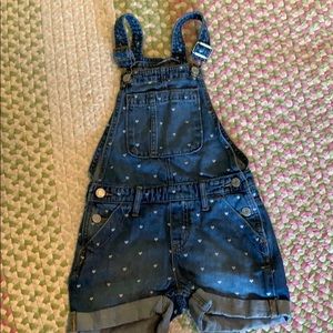 GAP Heart Denim Girls Overalls. Size S